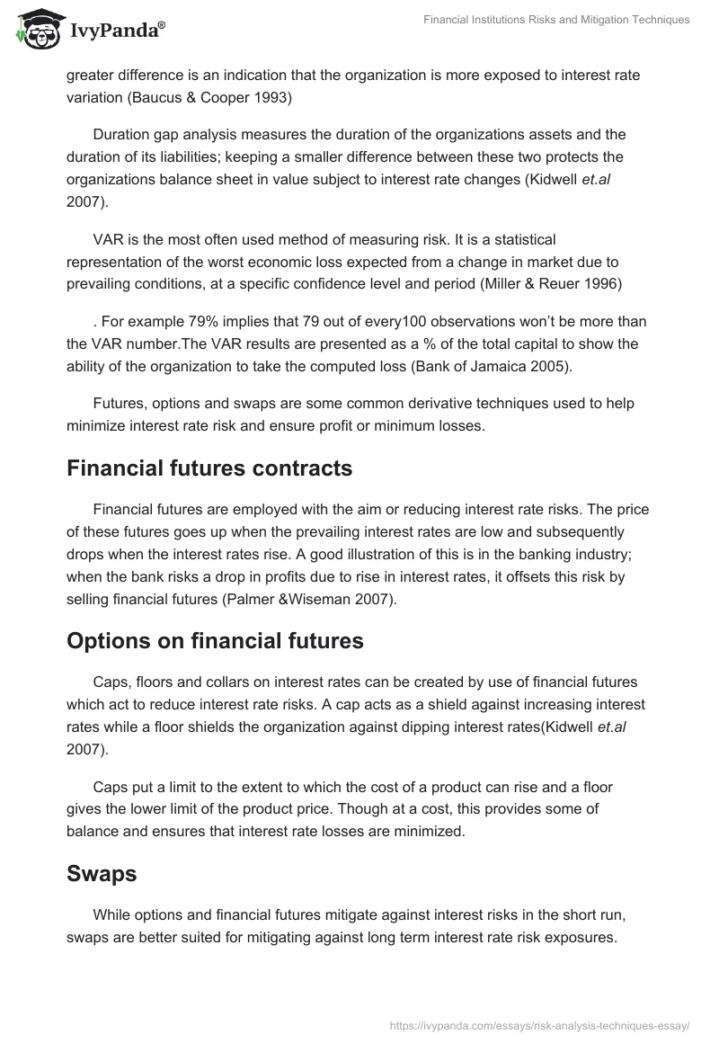 Financial Institutions Risks and Mitigation Techniques. Page 5