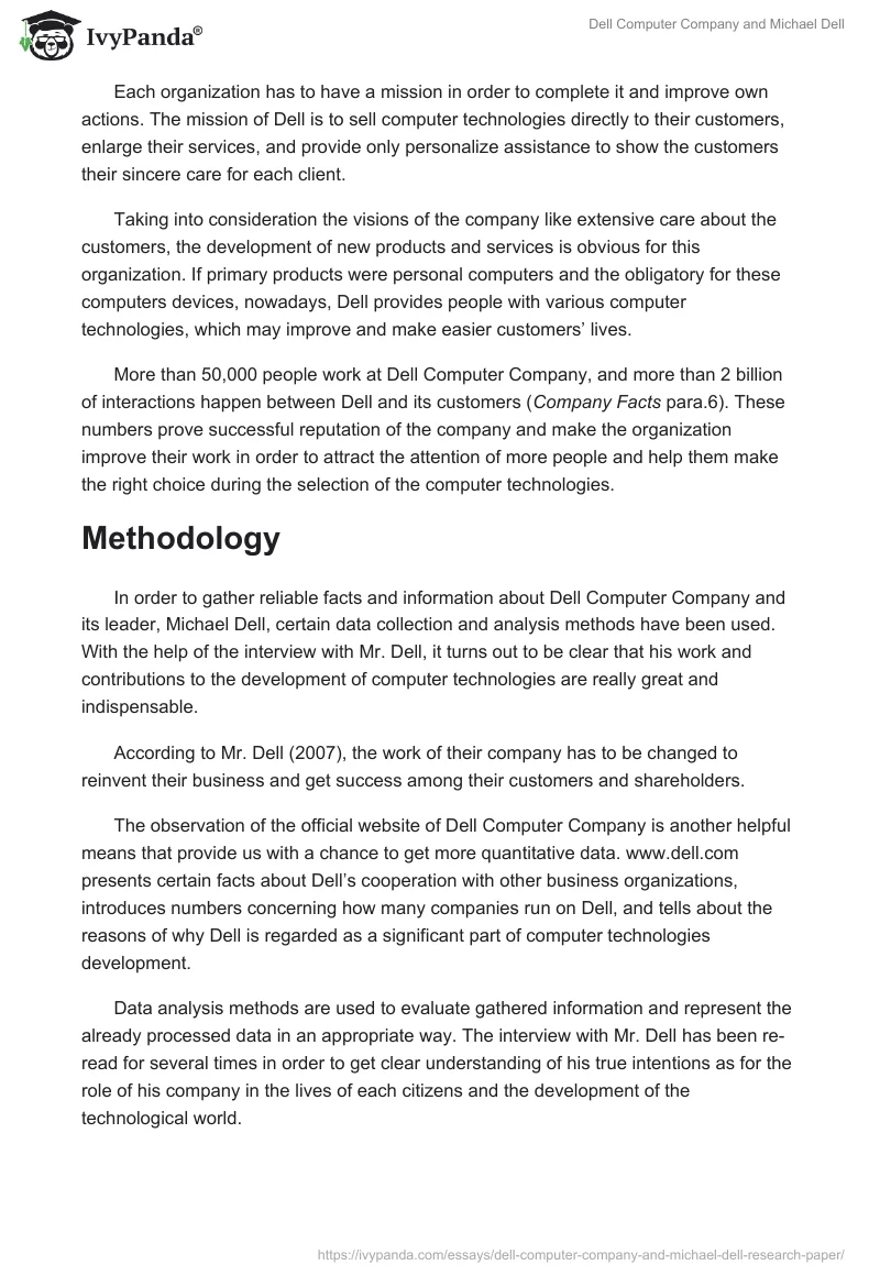 Dell Computer Company and Michael Dell. Page 2