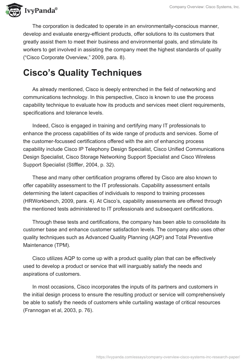Company Overview: Cisco Systems, Inc.. Page 3