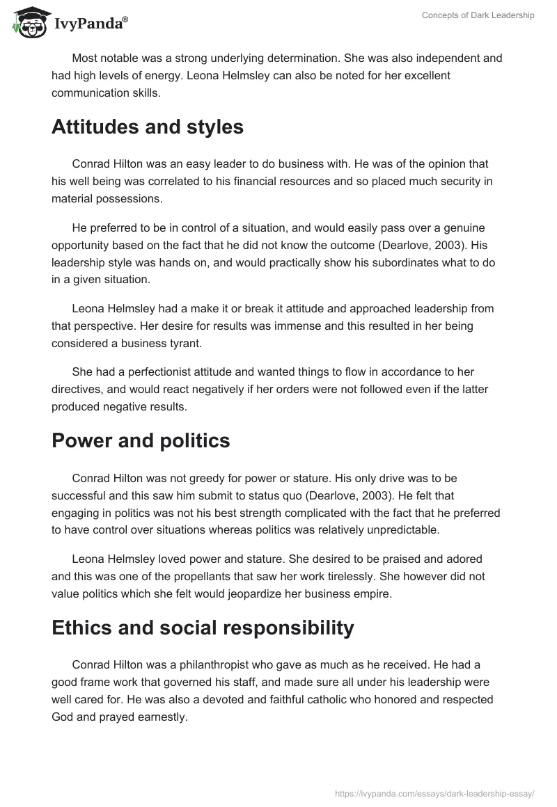 Concepts of Dark Leadership. Page 3