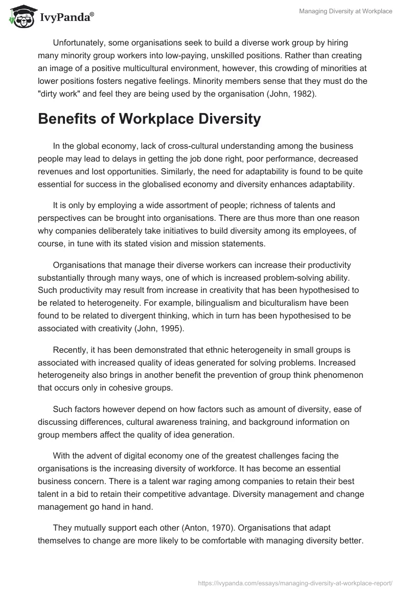 Managing Diversity at Workplace. Page 5