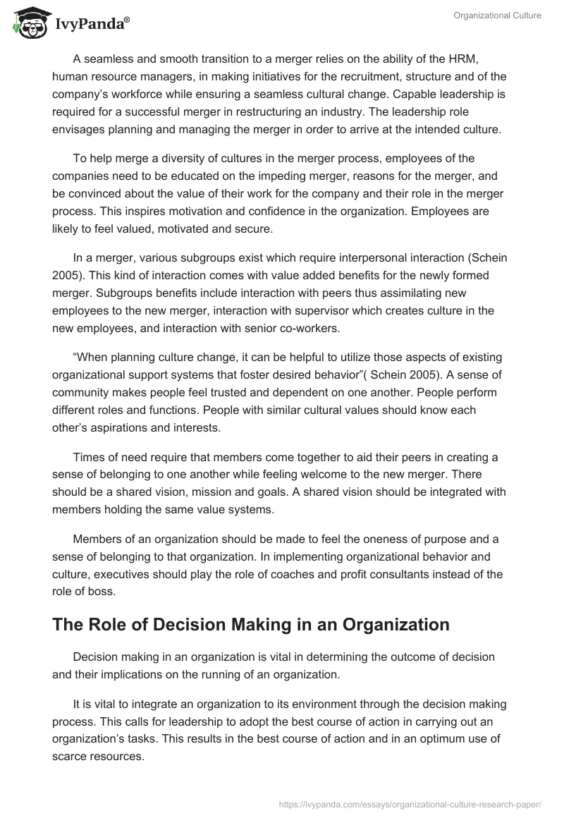 Organizational Culture. Page 4