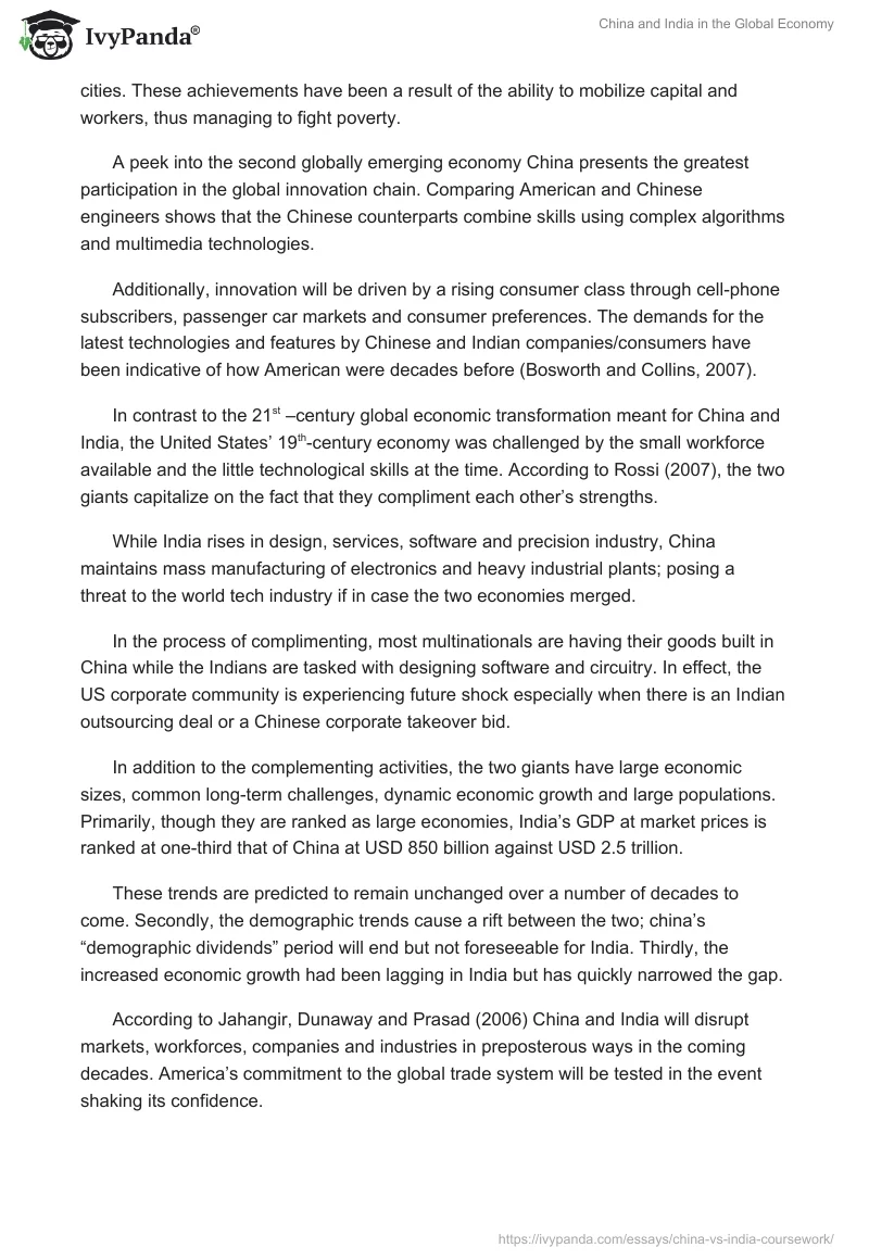 China and India in the Global Economy. Page 2