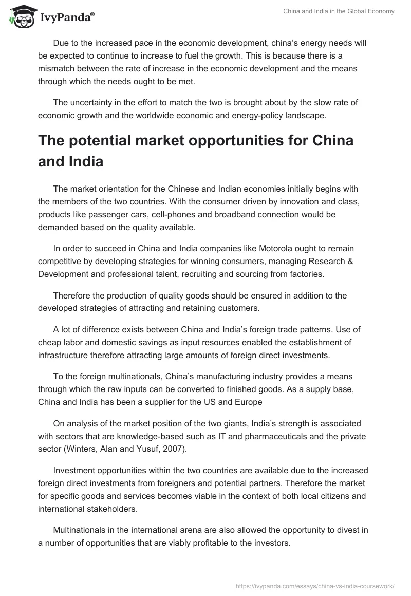 China and India in the Global Economy. Page 4