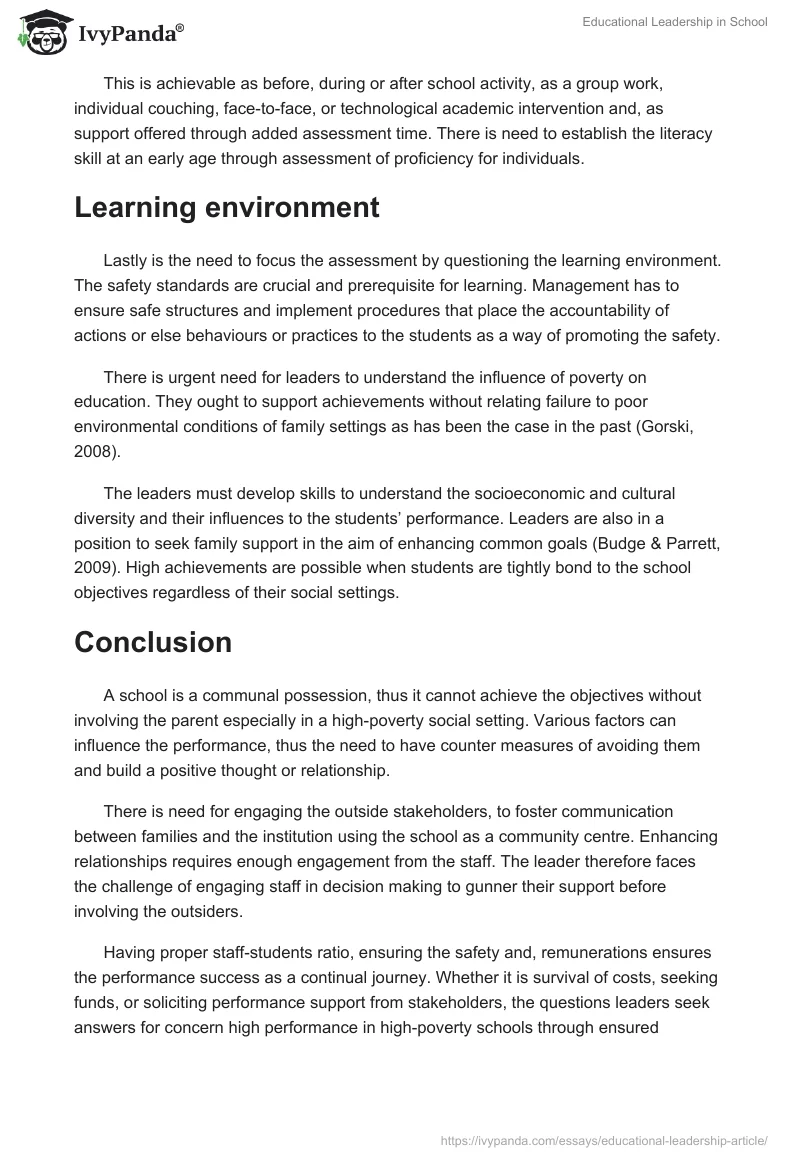 Educational Leadership in School. Page 4