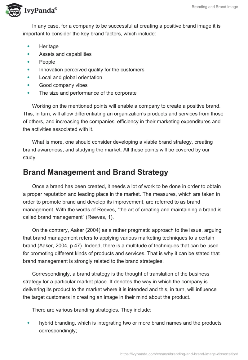 Branding and Brand Image. Page 3