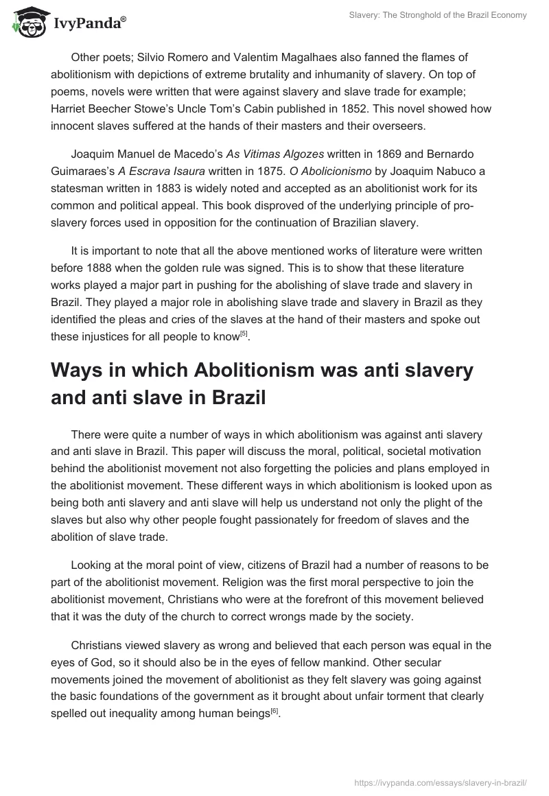 Slavery: The Stronghold of the Brazil Economy. Page 3