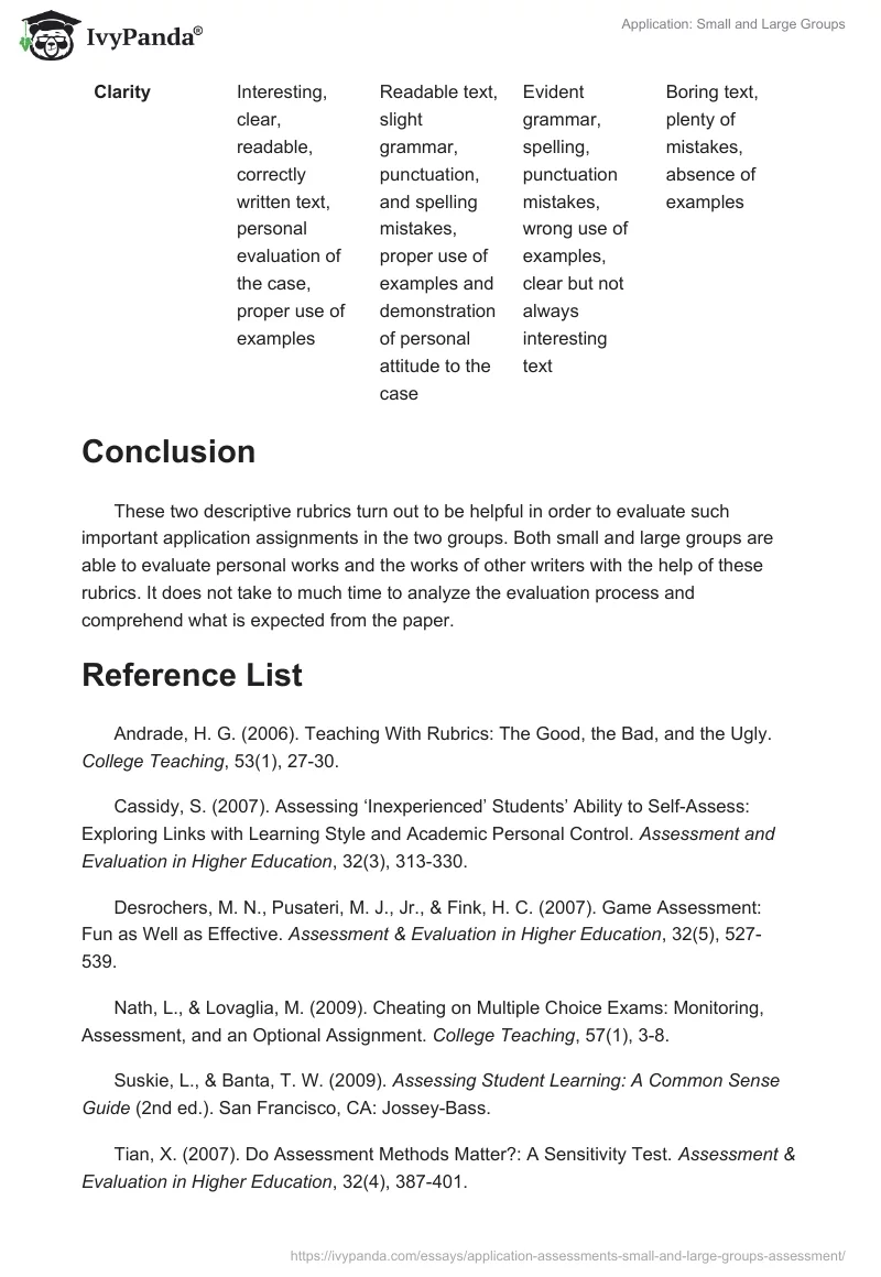 Application: Small and Large Groups. Page 5