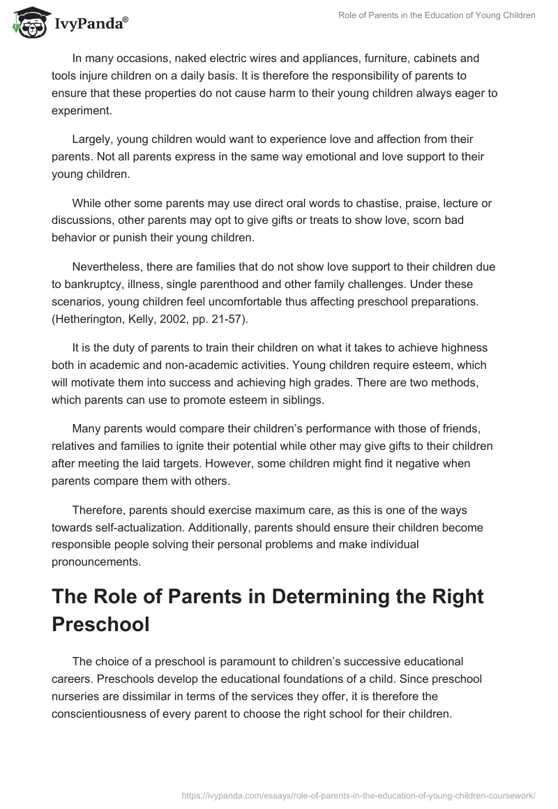 Role of Parents in the Education of Young Children. Page 3
