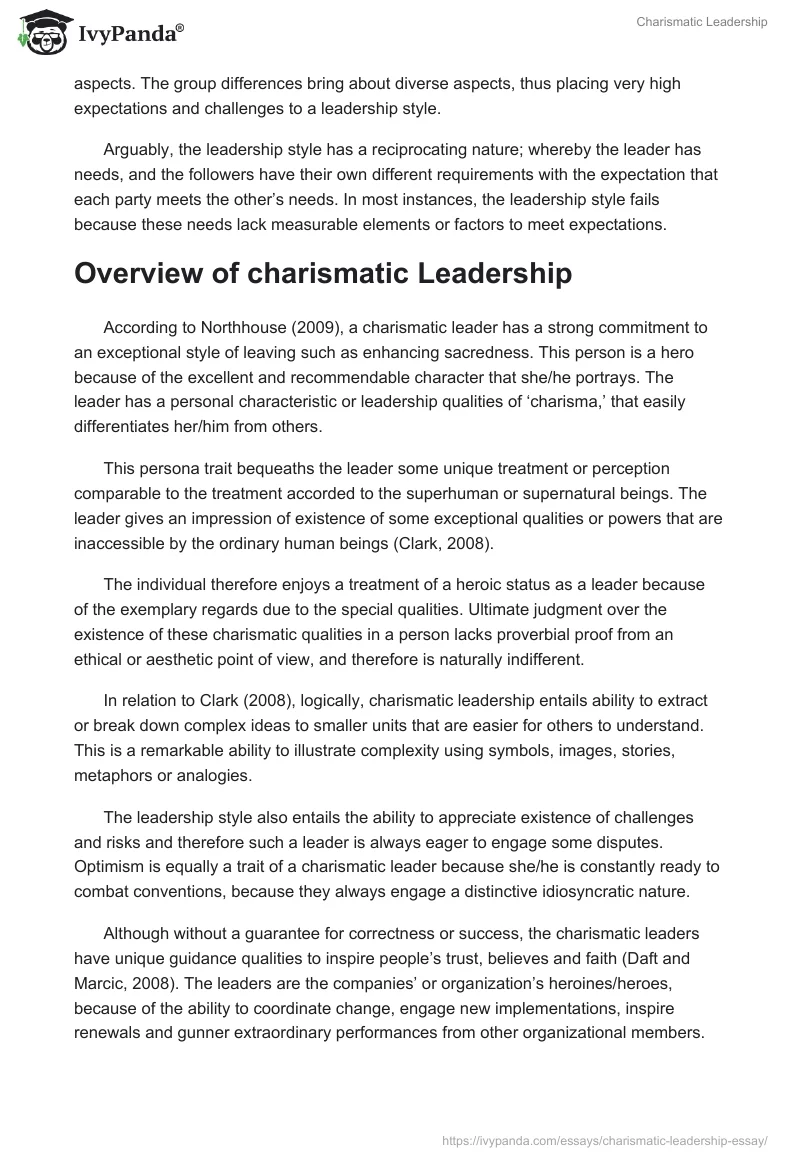 Charismatic Leadership. Page 2