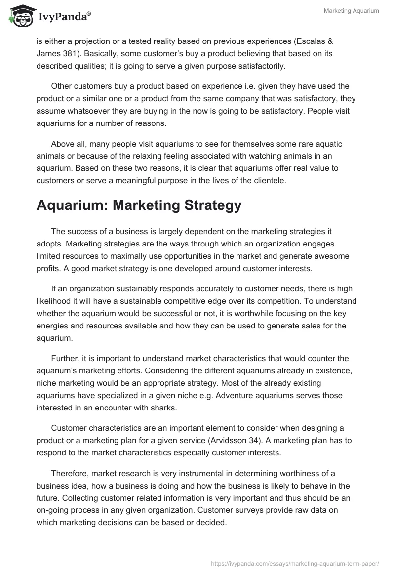 Marketing Aquarium. Page 2