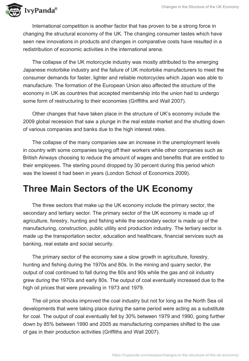 Changes in the Structure of the UK Economy. Page 4