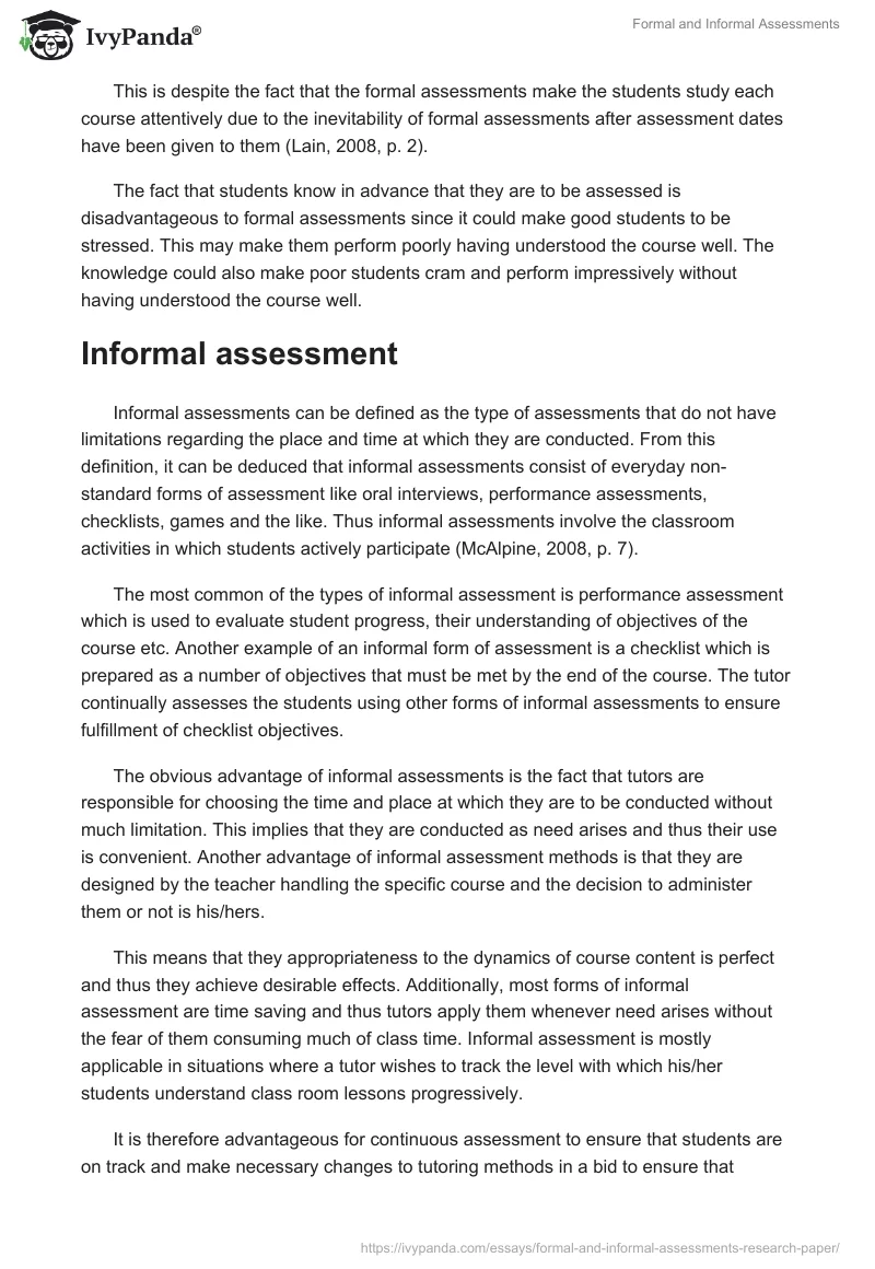 Formal and Informal Assessments. Page 3