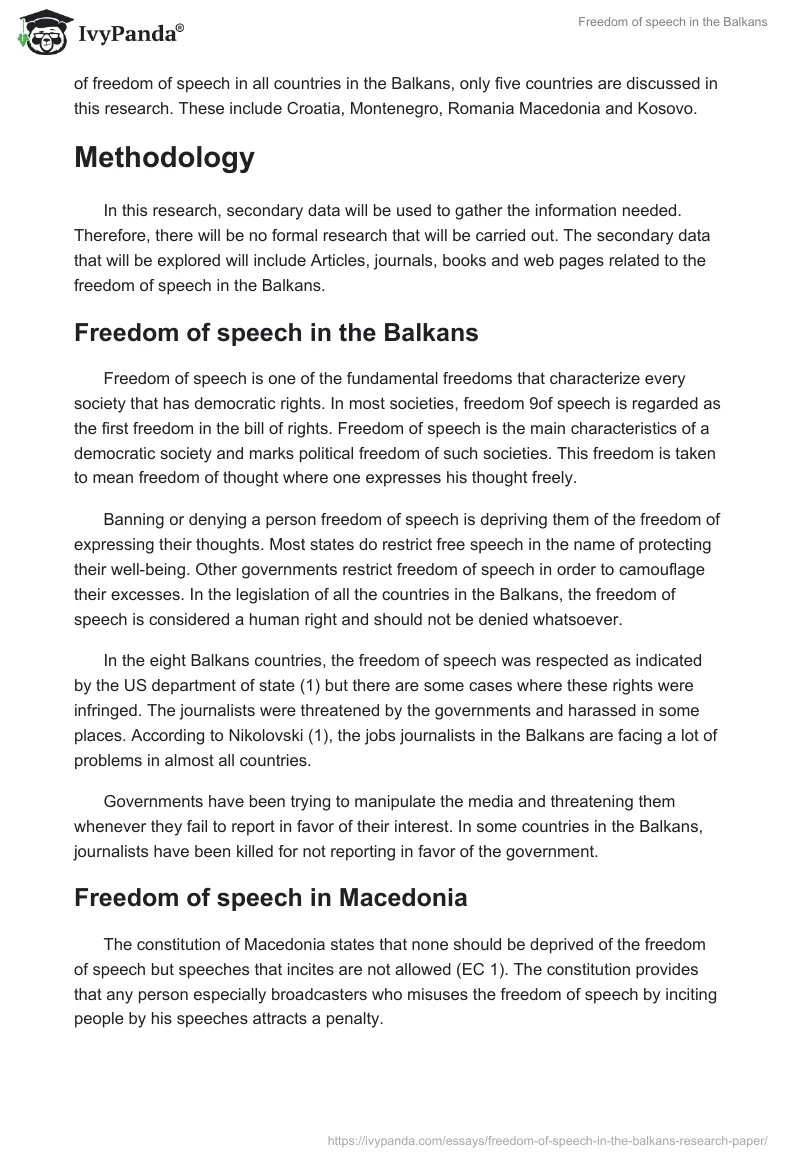 Freedom of speech in the Balkans. Page 2