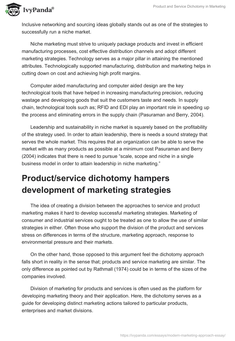 Product and Service Dichotomy in Marketing. Page 5