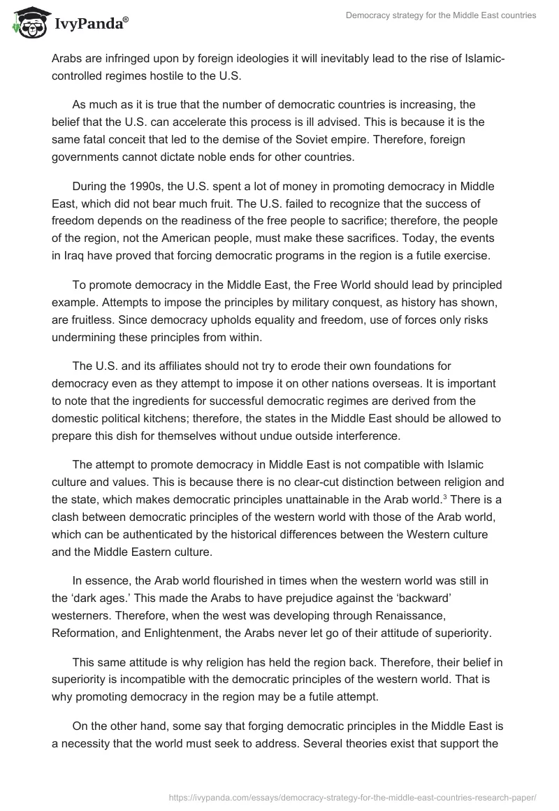 Democracy Strategy for the Middle East Countries. Page 2