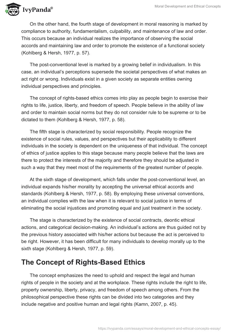 Moral Development and Ethical Concepts. Page 4