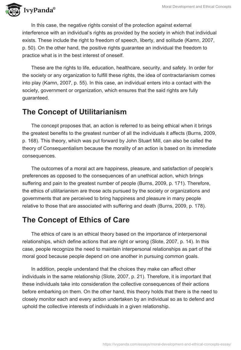 Moral Development and Ethical Concepts. Page 5