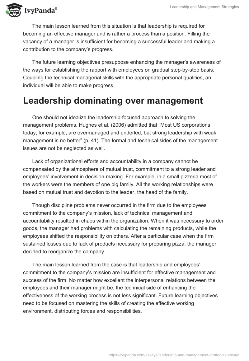 Leadership and Management Strategies. Page 2