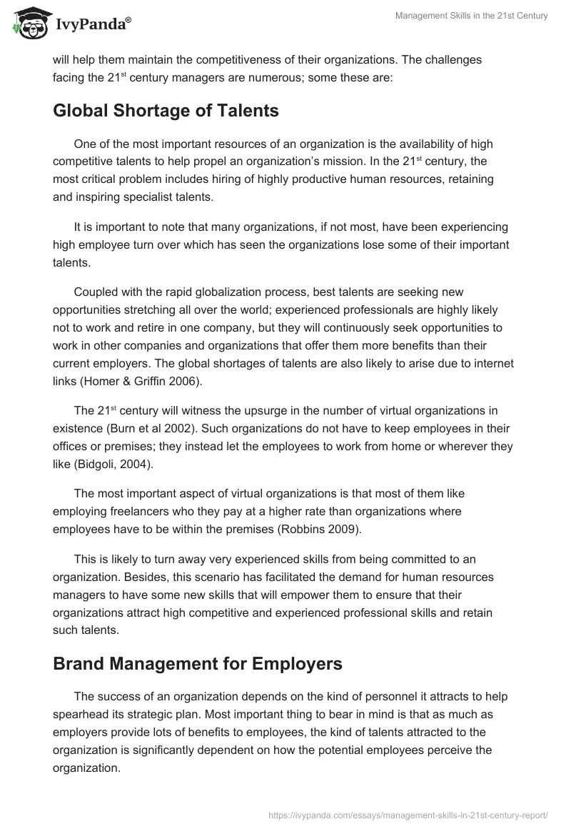 Management Skills in the 21st Century. Page 4