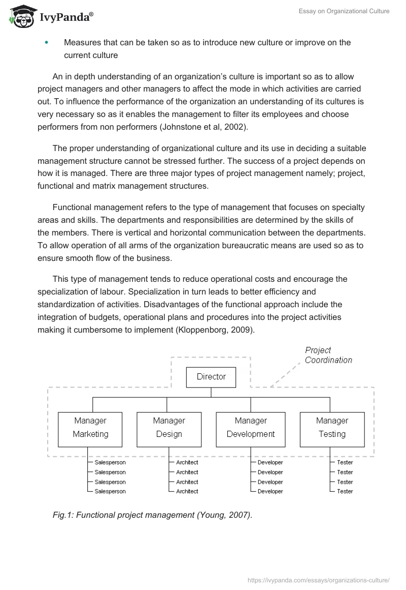 Essay on Organizational Culture. Page 4