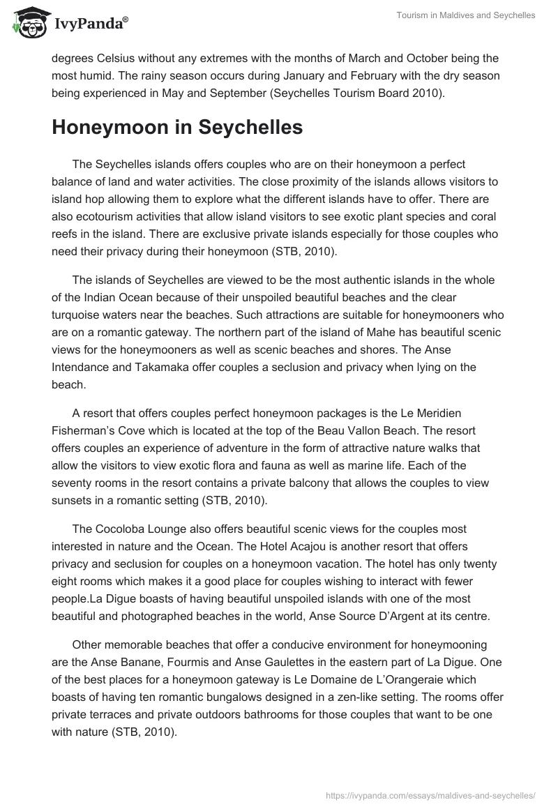 Tourism in Maldives and Seychelles. Page 3