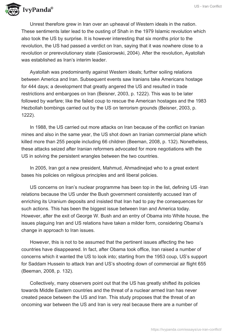 US - Iran Conflict. Page 2
