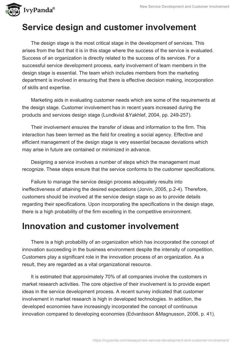 New Service Development and Customer Involvement. Page 2