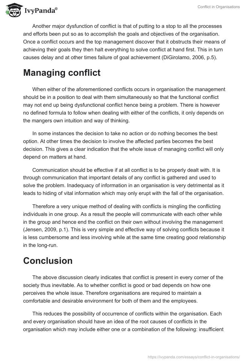 Conflict in Organisations. Page 4