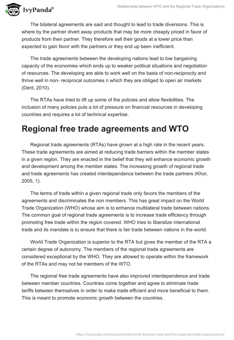 Relationship Between WTO and the Regional Trade Organizations. Page 5