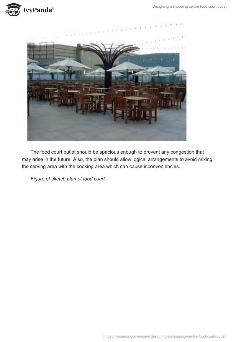 Designing a shopping centre food court outlet. Page 4