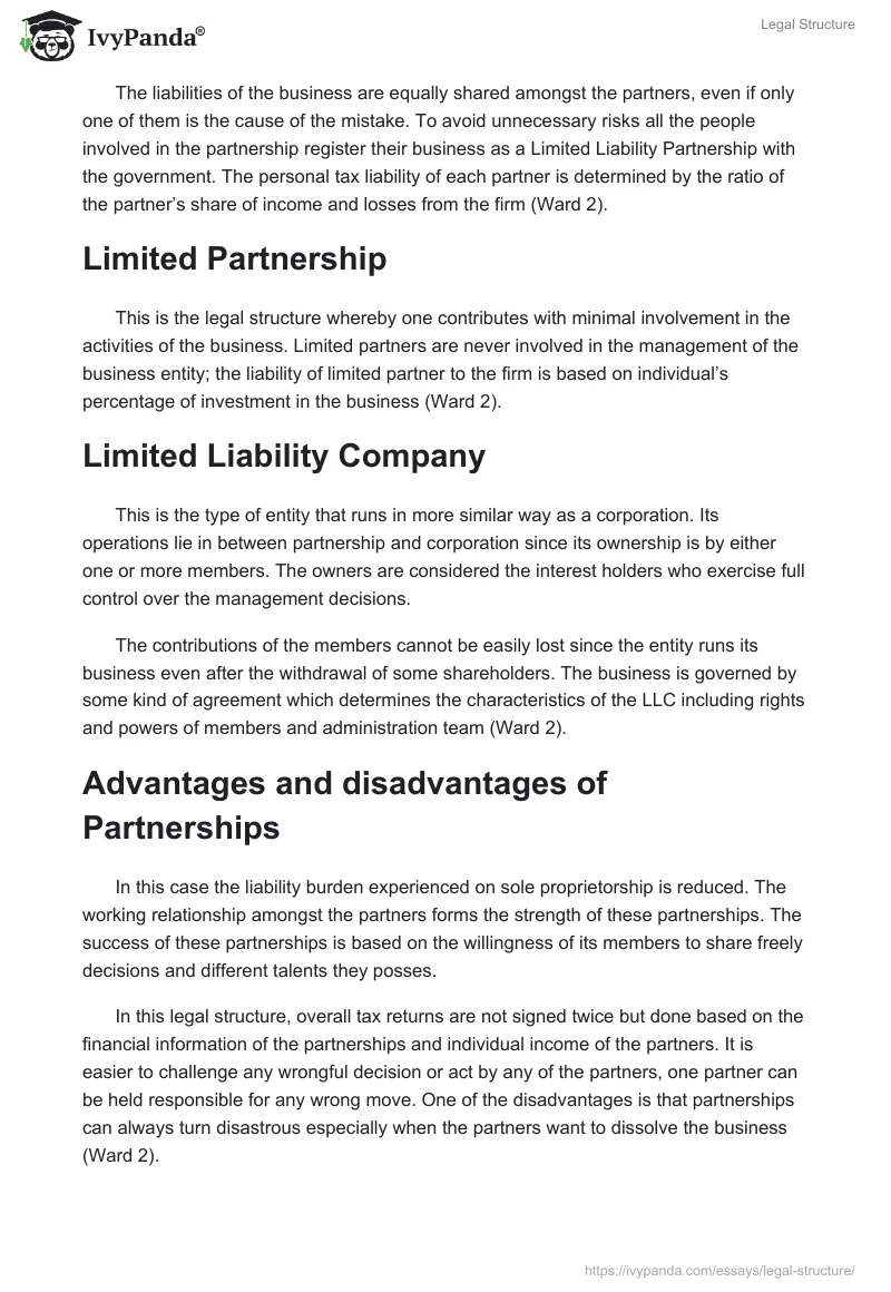 Legal Structure. Page 2