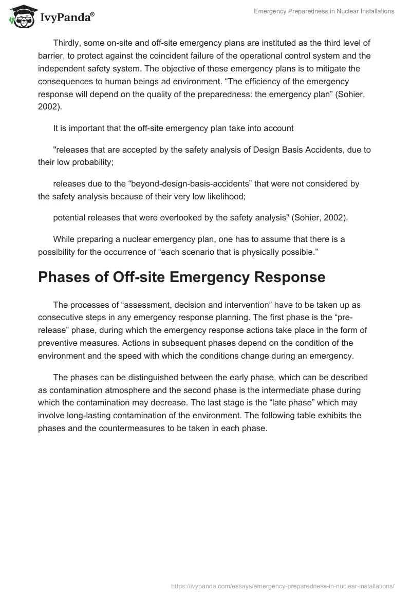 Emergency Preparedness in Nuclear Installations. Page 5