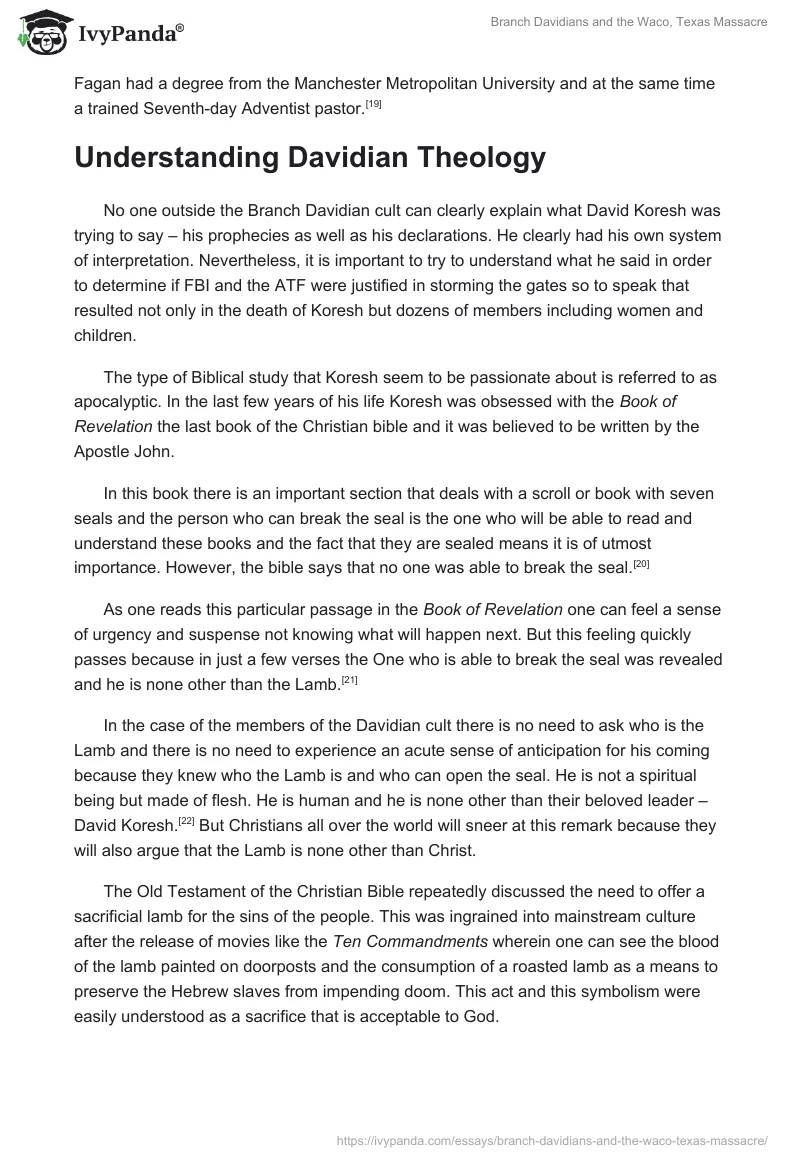 Branch Davidians and the Waco, Texas Massacre. Page 4