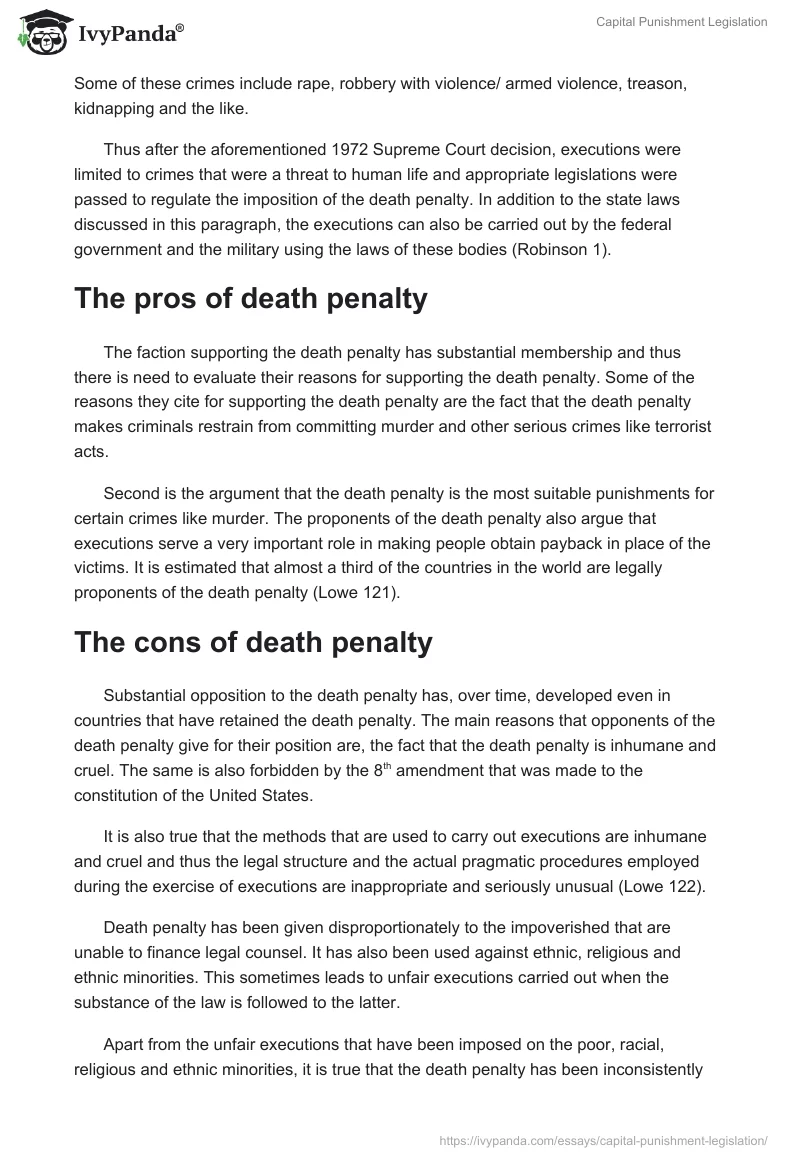 Capital Punishment Legislation. Page 2