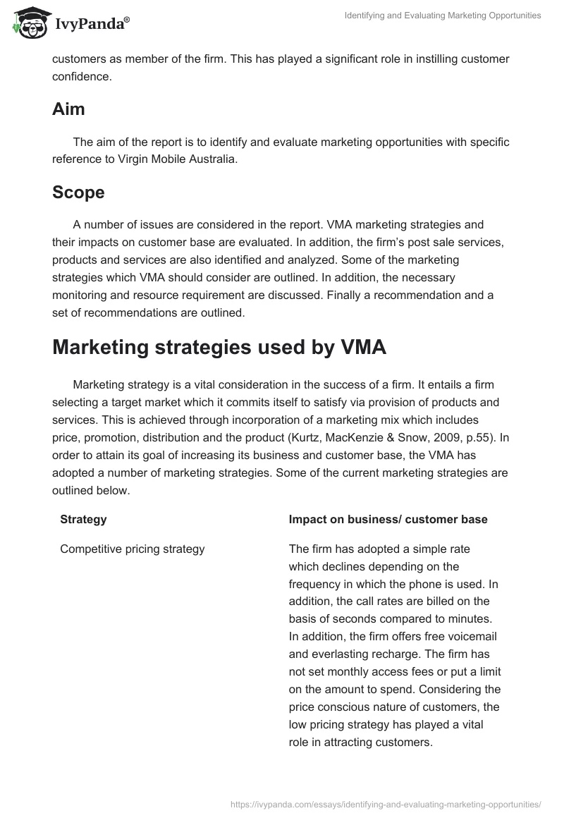 Identifying and Evaluating Marketing Opportunities. Page 2