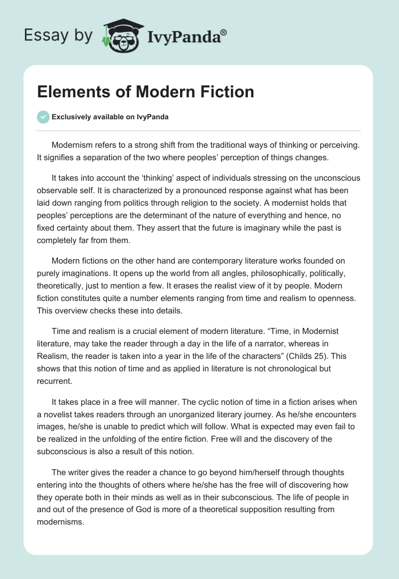 Elements of Modern Fiction. Page 1