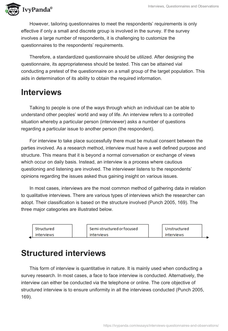 Interviews, Questionnaires and Observations. Page 3