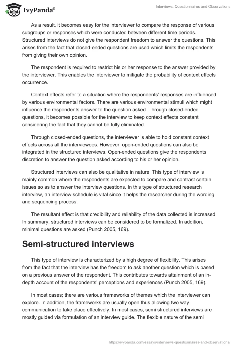 Interviews, Questionnaires and Observations. Page 4