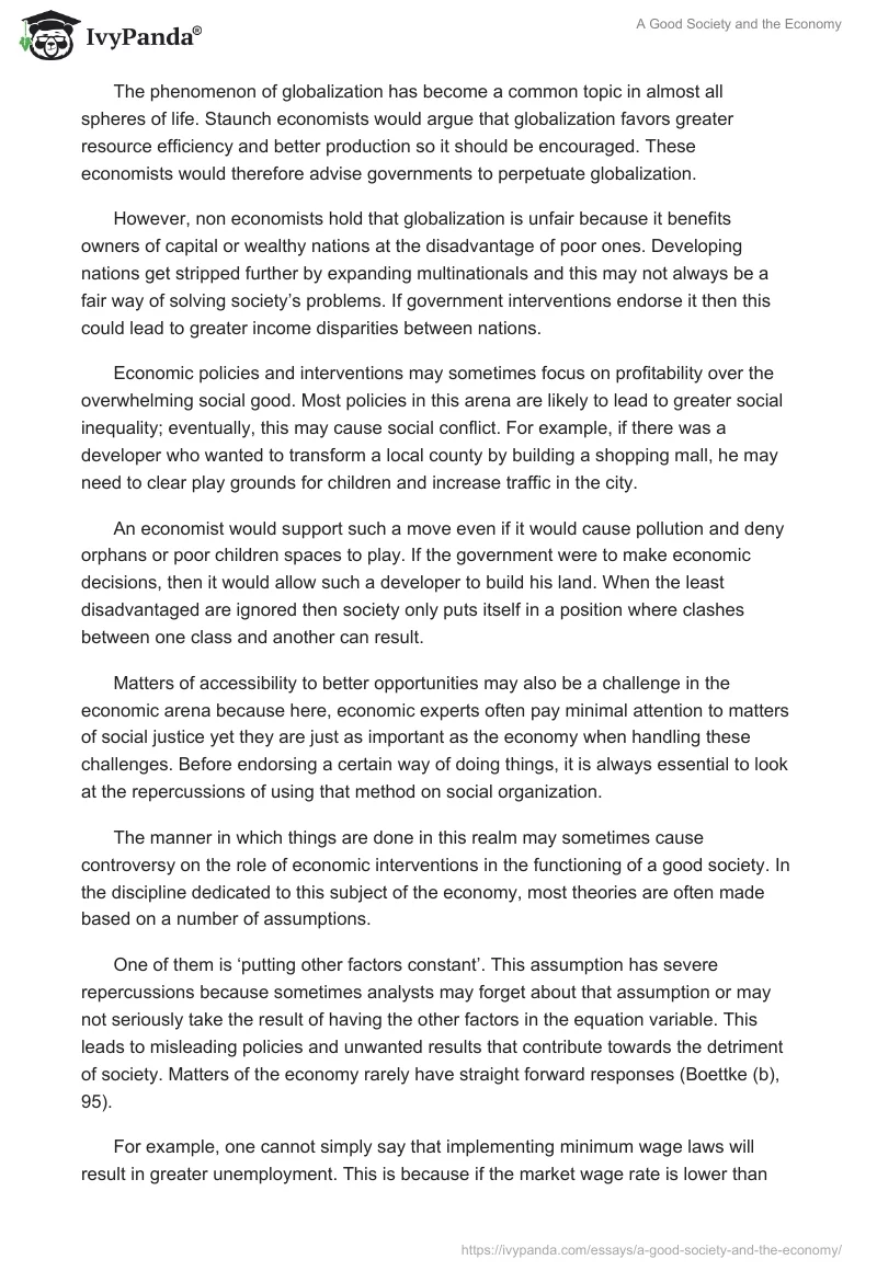 A Good Society and the Economy. Page 4