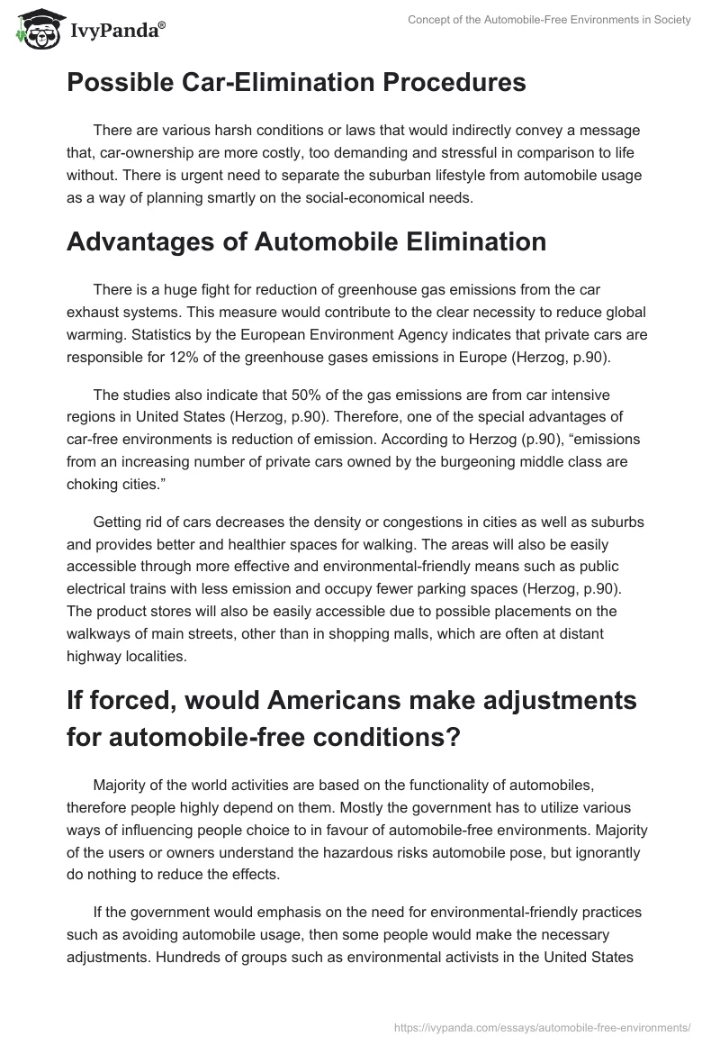 Concept of the Automobile-Free Environments in Society. Page 3
