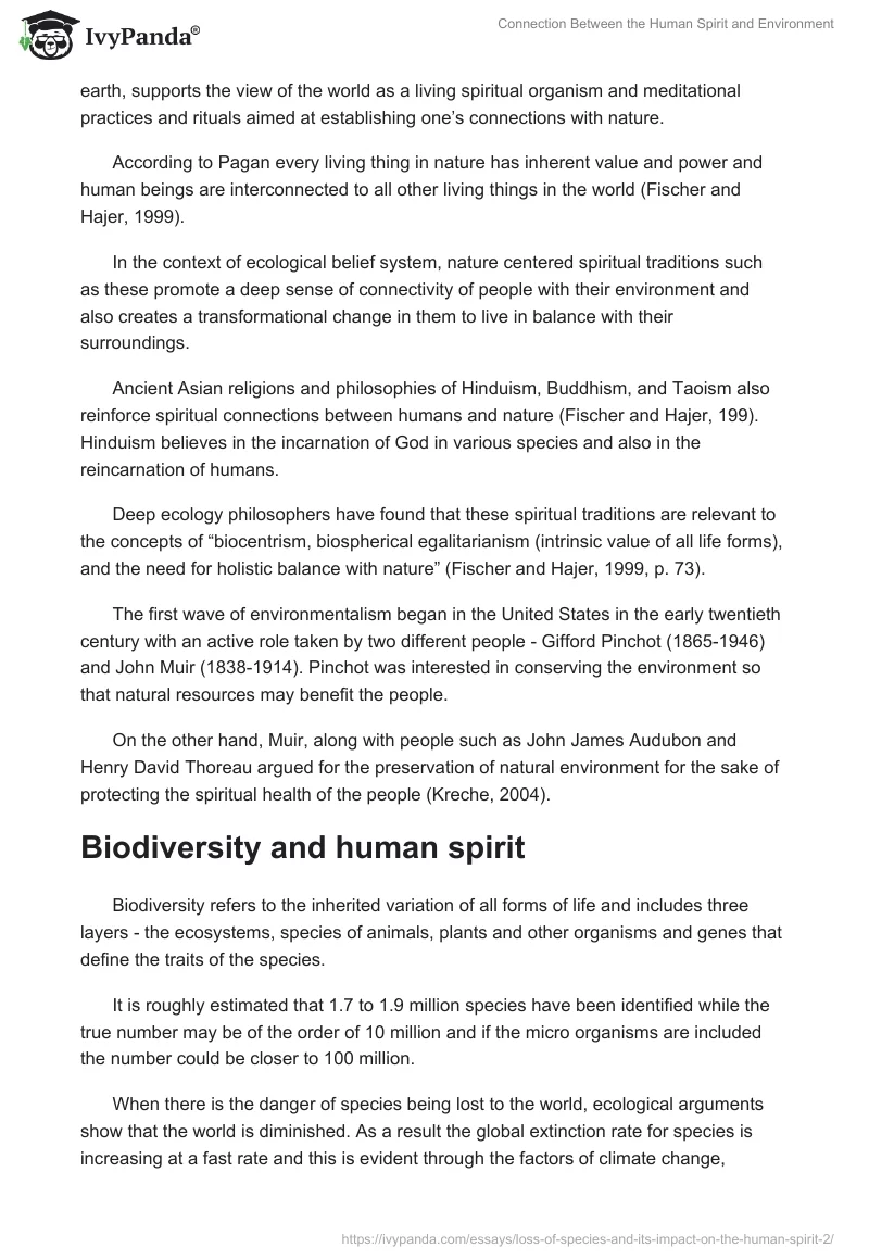 Connection Between the Human Spirit and Environment. Page 3