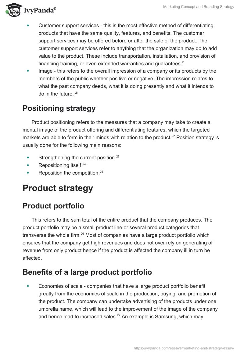 Marketing Concept and Branding Strategy. Page 5