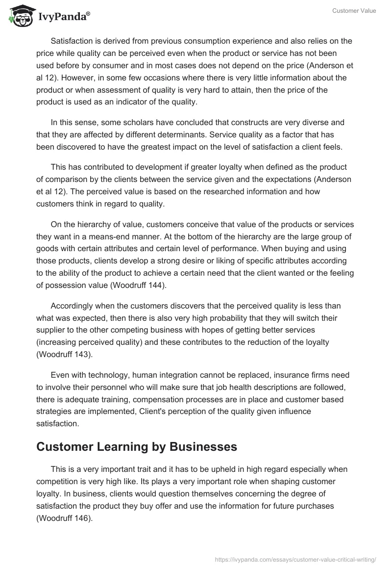 Customer Value. Page 4