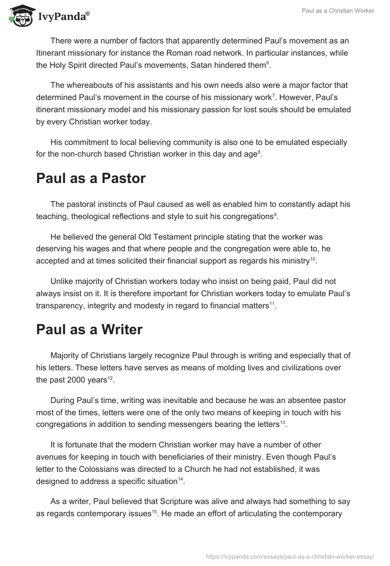 Paul as a Christian Worker. Page 2