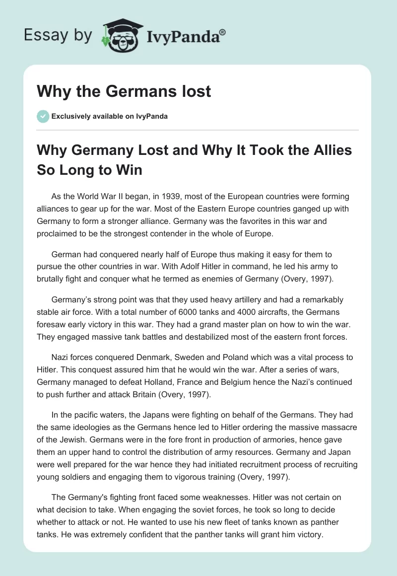 Why the Germans lost. Page 1