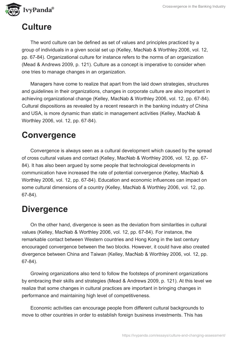 Crossvergence in the Banking Industry. Page 2