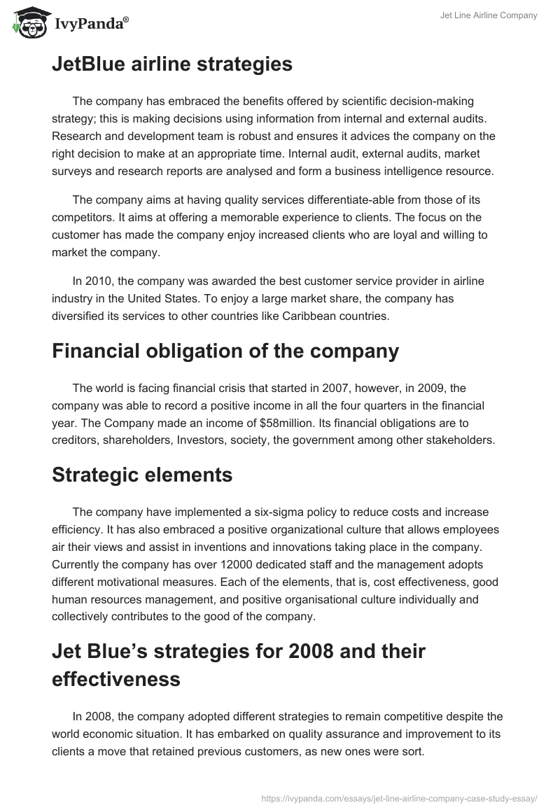Jet Line Airline Company. Page 2