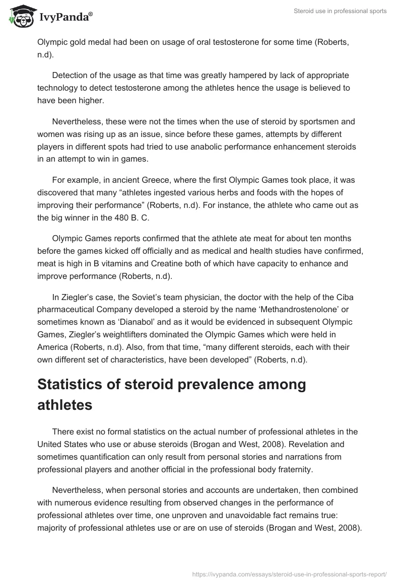 Steroid use in professional sports. Page 3