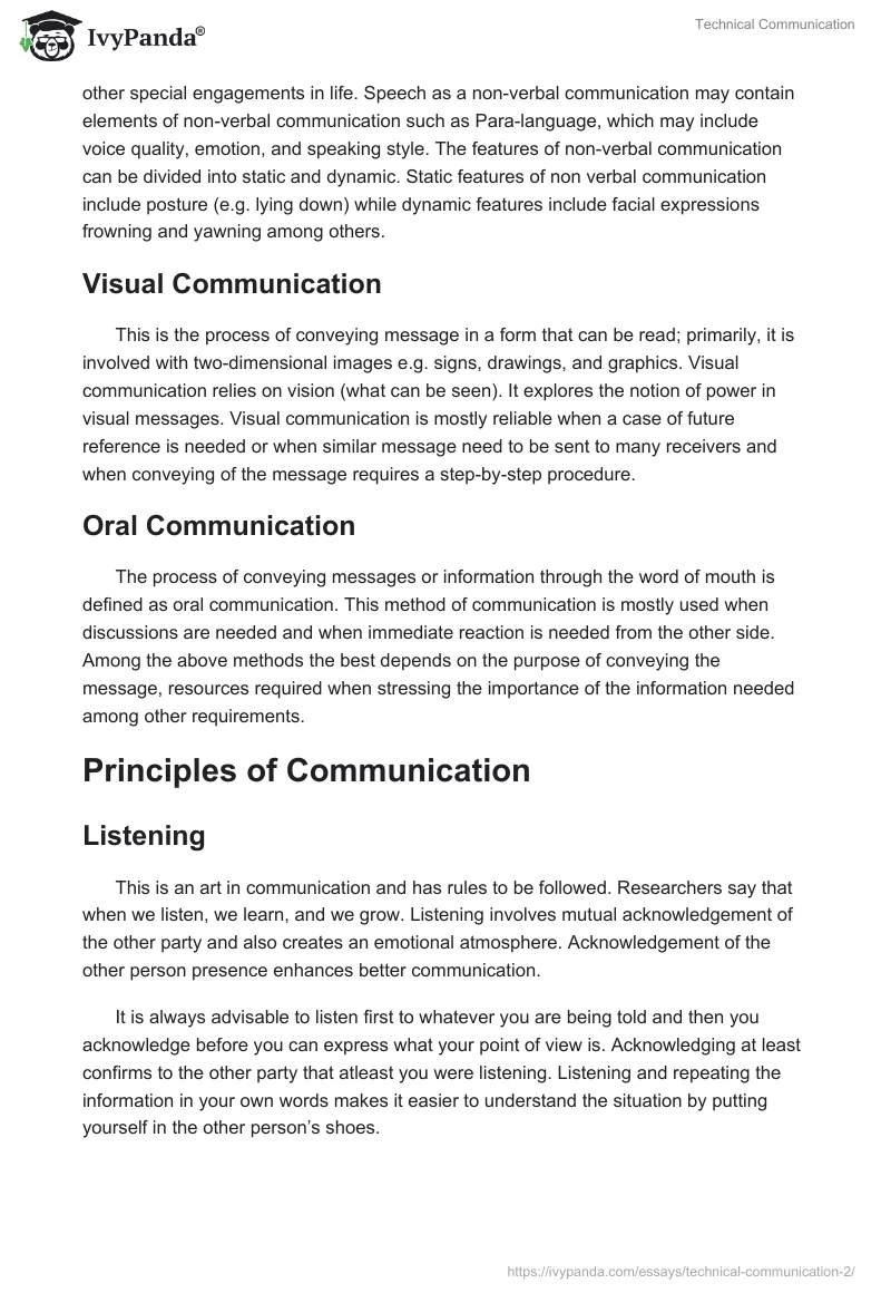 Technical Communication. Page 2